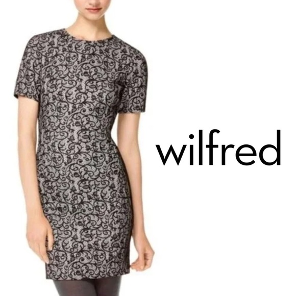Wilfred Lace Overlay Bodycon Dress Black & White – Size Medium - Picture 1 of 9